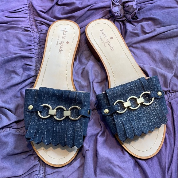 kate spade Shoes - Kate Spade shiny gold sandals